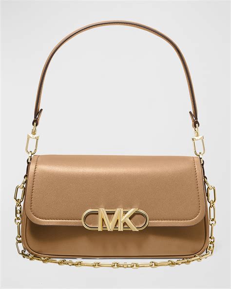 michael kors tan leather braid bag|michael kors parker bags.